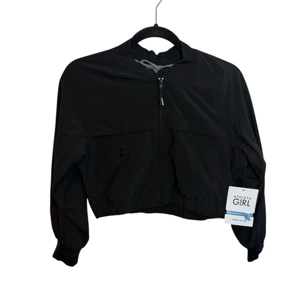 Nwt Athleta Girl Good Days Black Bomber Jacket - Picture 3 of 8
